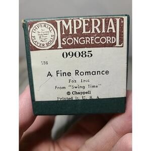 Imperial Player Roles By Imperial Song Record #09 085 A Fine Romance From Swing